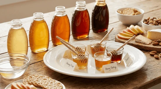 HMF (Hydroxymethylfurfural) measures honey freshness, storage duration, and the effects of temperature